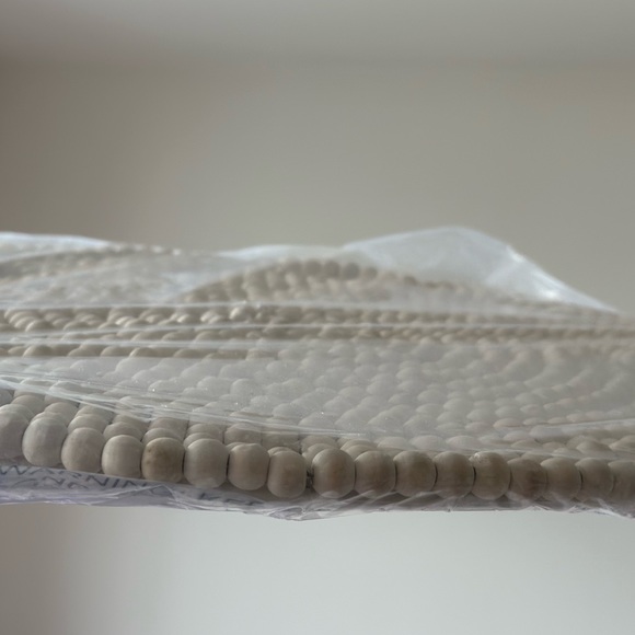 (4) Beaded Wood charger set - Picture 8 of 14